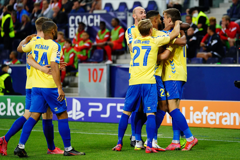 Brøndby fejrer mål mod Salzburg